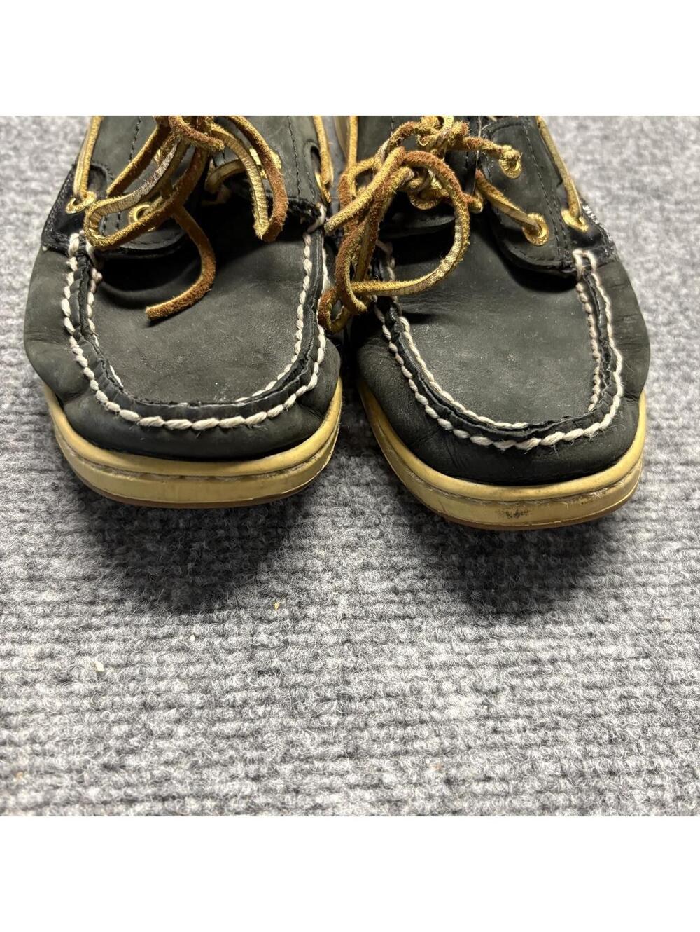 Sperry Women's Black and Brown Boat-shoe